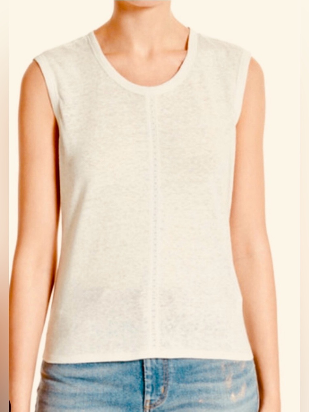 REBECCA TAYLOR La Vie Linen Tank Top